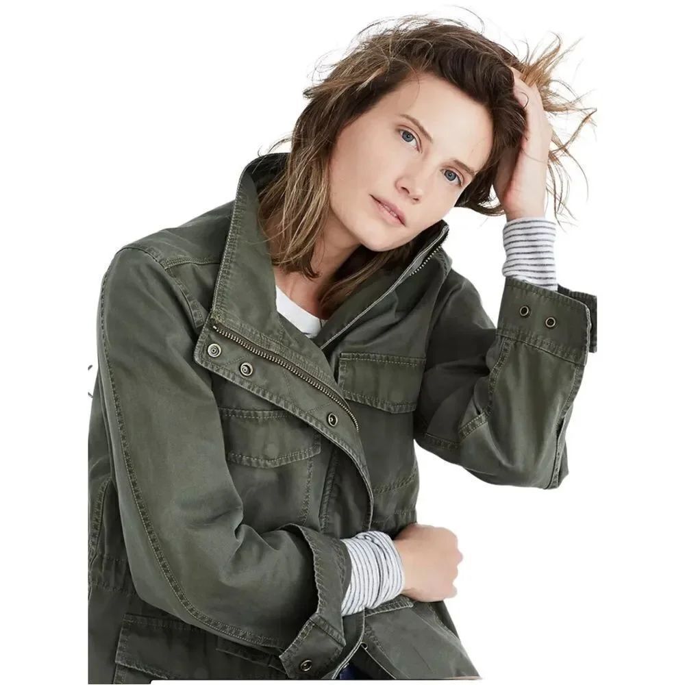 Madewell Surplus Olive Green Fall English Countryside 100% Cotton Jacket sz XXS